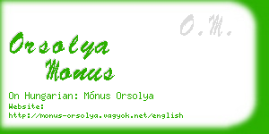 orsolya monus business card